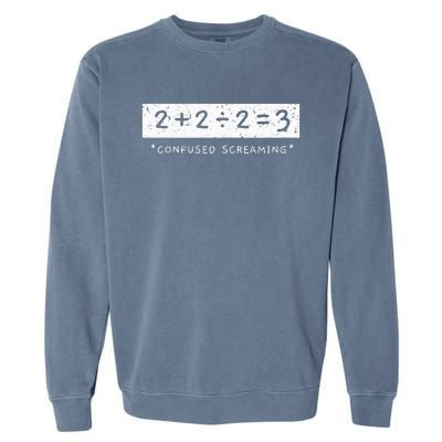 Addition Division Subtraction Equals Math Learning Ability Garment-Dyed Sweatshirt