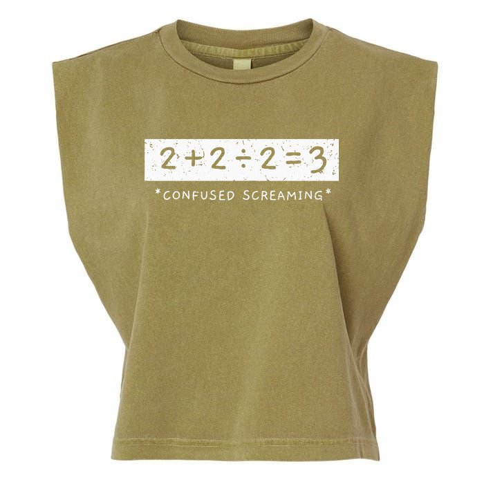 Addition Division Subtraction Equals Math Learning Ability Garment-Dyed Women's Muscle Tee