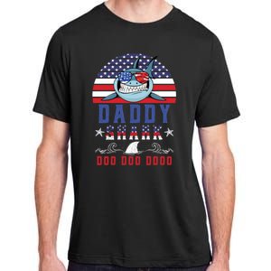 American Daddy Shark Doo Doo Doo America 4Th Of July Adult ChromaSoft Performance T-Shirt