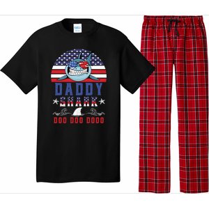 American Daddy Shark Doo Doo Doo America 4Th Of July Pajama Set