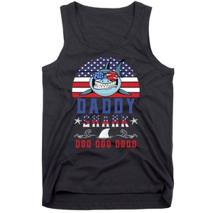 American Daddy Shark Doo Doo Doo America 4Th Of July Tank Top