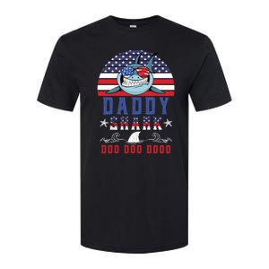 American Daddy Shark Doo Doo Doo America 4Th Of July Softstyle CVC T-Shirt