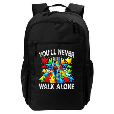 Autism Dad Support Alone Puzzle You'll Never Walk Alone  Backpack