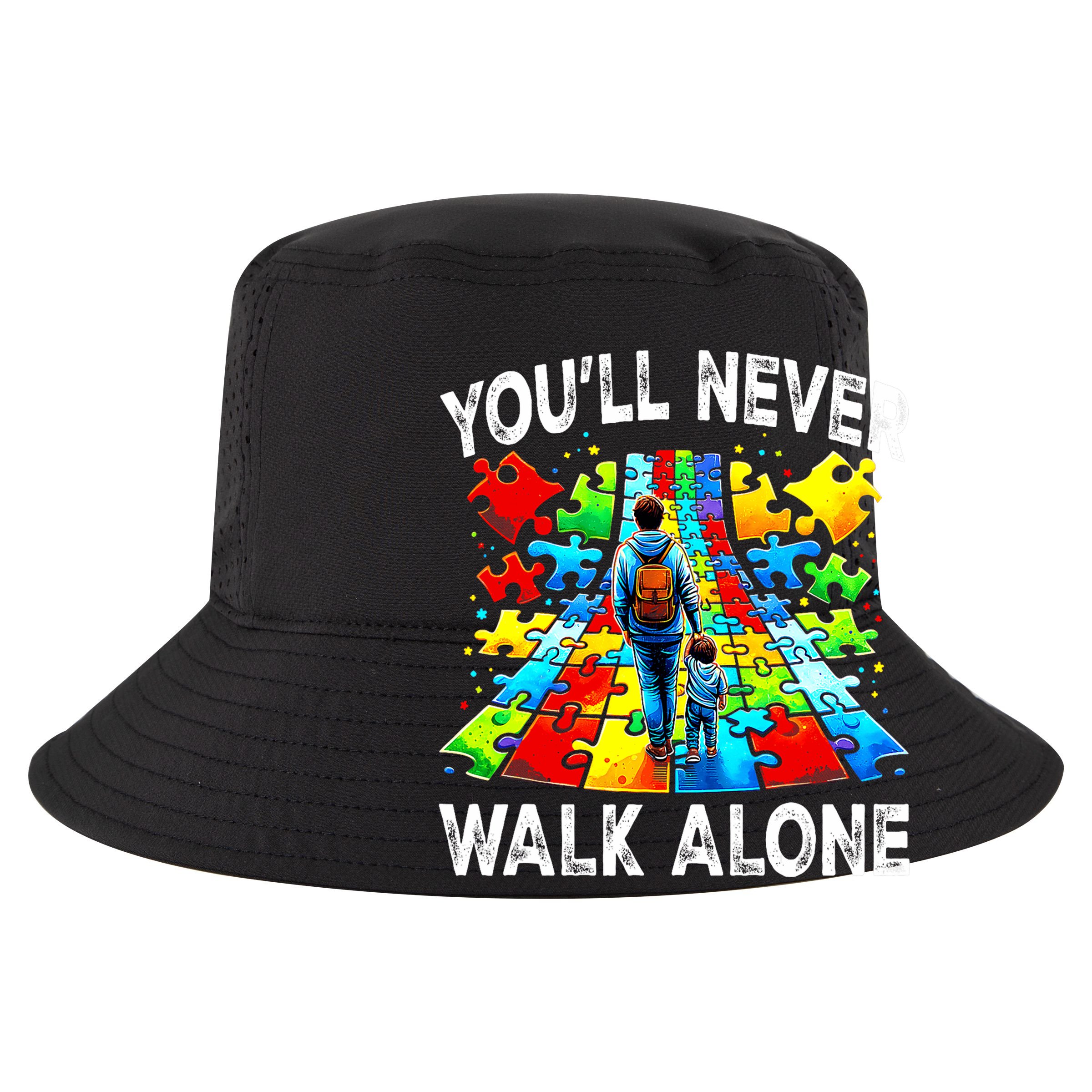 Autism Dad Support Alone Puzzle You'll Never Walk Alone  15oz Campfire Ceramic Mug