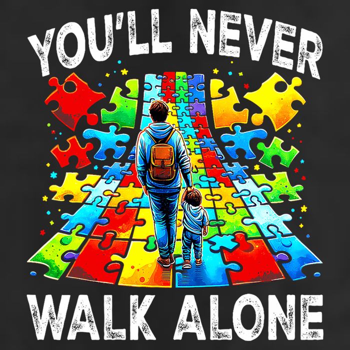 Autism Dad Support Alone Puzzle You'll Never Walk Alone  25L Jumbo Tote