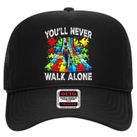 Autism Dad Support Alone Puzzle You'll Never Walk Alone  Hat