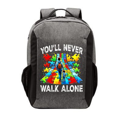 Autism Dad Support Alone Puzzle You'll Never Walk Alone  Vector Backpack