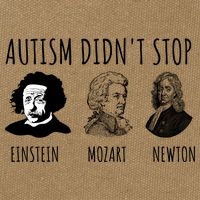 Autism Didn't Stop Einstein Mozart Newton Inspirational Autism Awareness Month Cotton Canvas Backpack