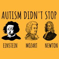 Autism Didn't Stop Einstein Mozart Newton Inspirational Autism Awareness Month Sustainable Knit Beanie