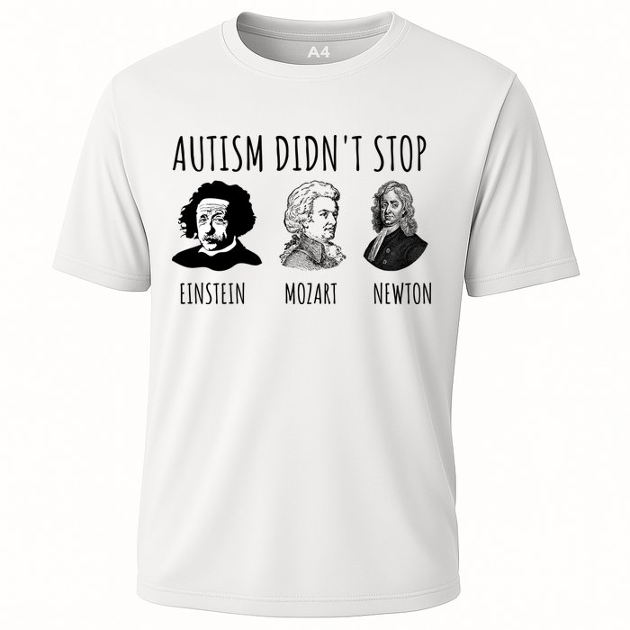 Autism Didn't Stop Einstein Mozart Newton Inspirational Autism Awareness Month Performance Shirt