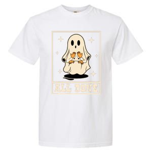 All Done Sign Language Speech Halloween Ghost Teacher Sped Garment-Dyed Heavyweight T-Shirt