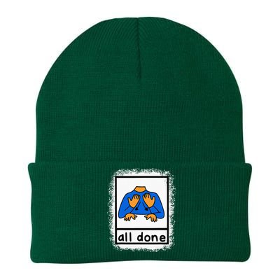 All Done Sign Language Asl Teacher Knit Cap Winter Beanie