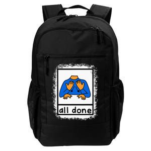 All Done Sign Language Asl Teacher Daily Commute Backpack