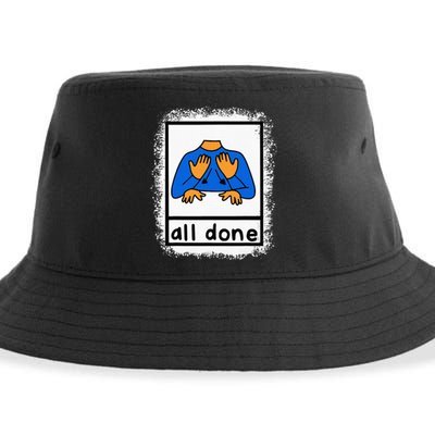 All Done Sign Language Asl Teacher Sustainable Bucket Hat