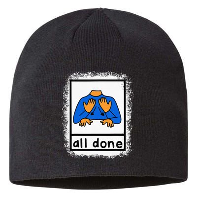 All Done Sign Language Asl Teacher Sustainable Beanie