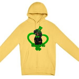 Awesome Dachshund Saint Patrick's Day Dog Dad Mom Premium Pullover Hoodie