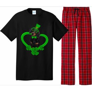 Awesome Dachshund Saint Patrick's Day Dog Dad Mom Pajama Set