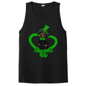 Awesome Dachshund Saint Patrick's Day Dog Dad Mom PosiCharge Competitor Tank