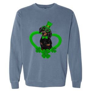 Awesome Dachshund Saint Patrick's Day Dog Dad Mom Garment-Dyed Sweatshirt