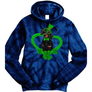 Awesome Dachshund Saint Patrick's Day Dog Dad Mom Tie Dye Hoodie