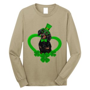 Awesome Dachshund Saint Patrick's Day Dog Dad Mom Long Sleeve Shirt