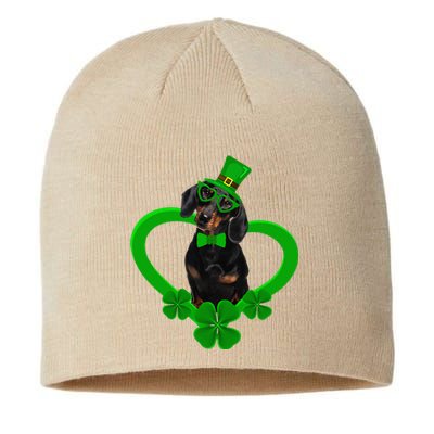 Awesome Dachshund Saint Patrick's Day Dog Dad Mom Sustainable Beanie