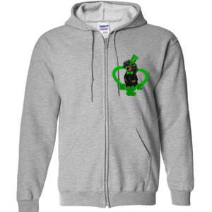 Awesome Dachshund Saint Patrick's Day Dog Dad Mom Full Zip Hoodie