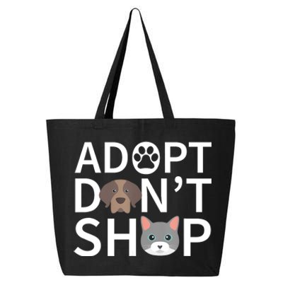 Adopt Don't Shop Gift Animal Rescue Funny Gift For Animal Lovers 25L Jumbo Tote