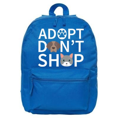 Adopt Don't Shop Gift Animal Rescue Funny Gift For Animal Lovers 16 in Basic Backpack