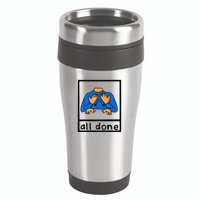 All done sign language speech pathology aac sped teacher 16oz Travel Tumbler