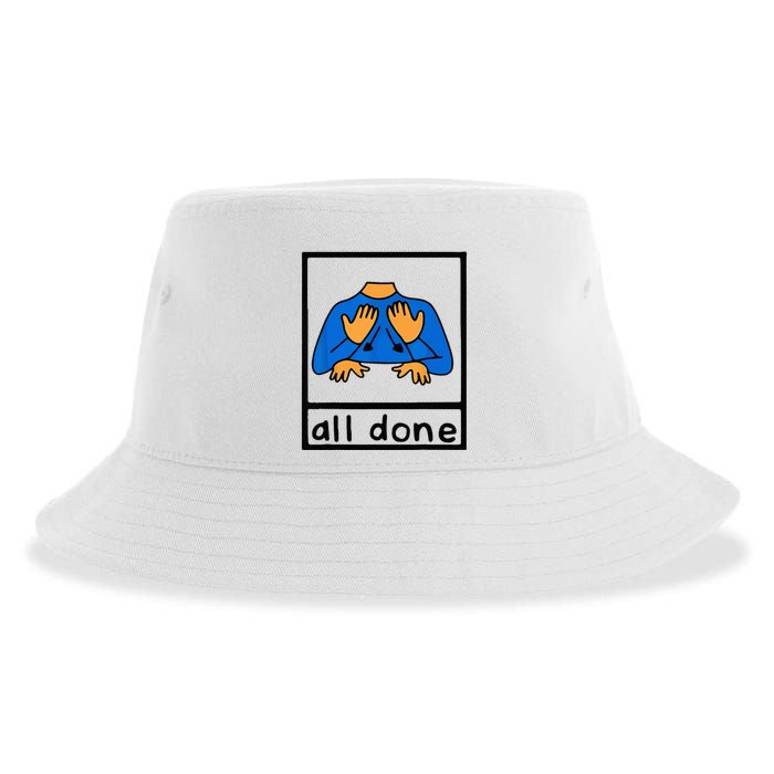 All done sign language speech pathology aac sped teacher Sustainable Bucket Hat