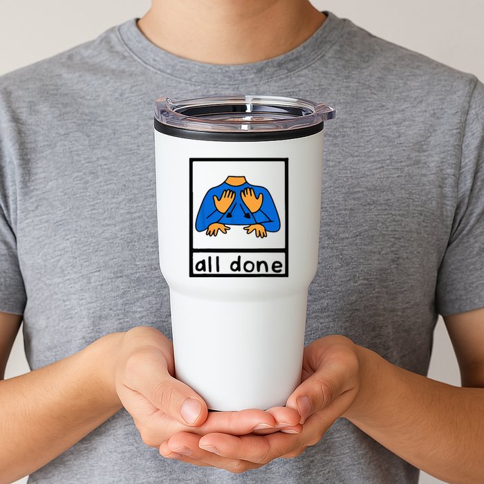All done sign language speech pathology aac sped teacher Tumbler