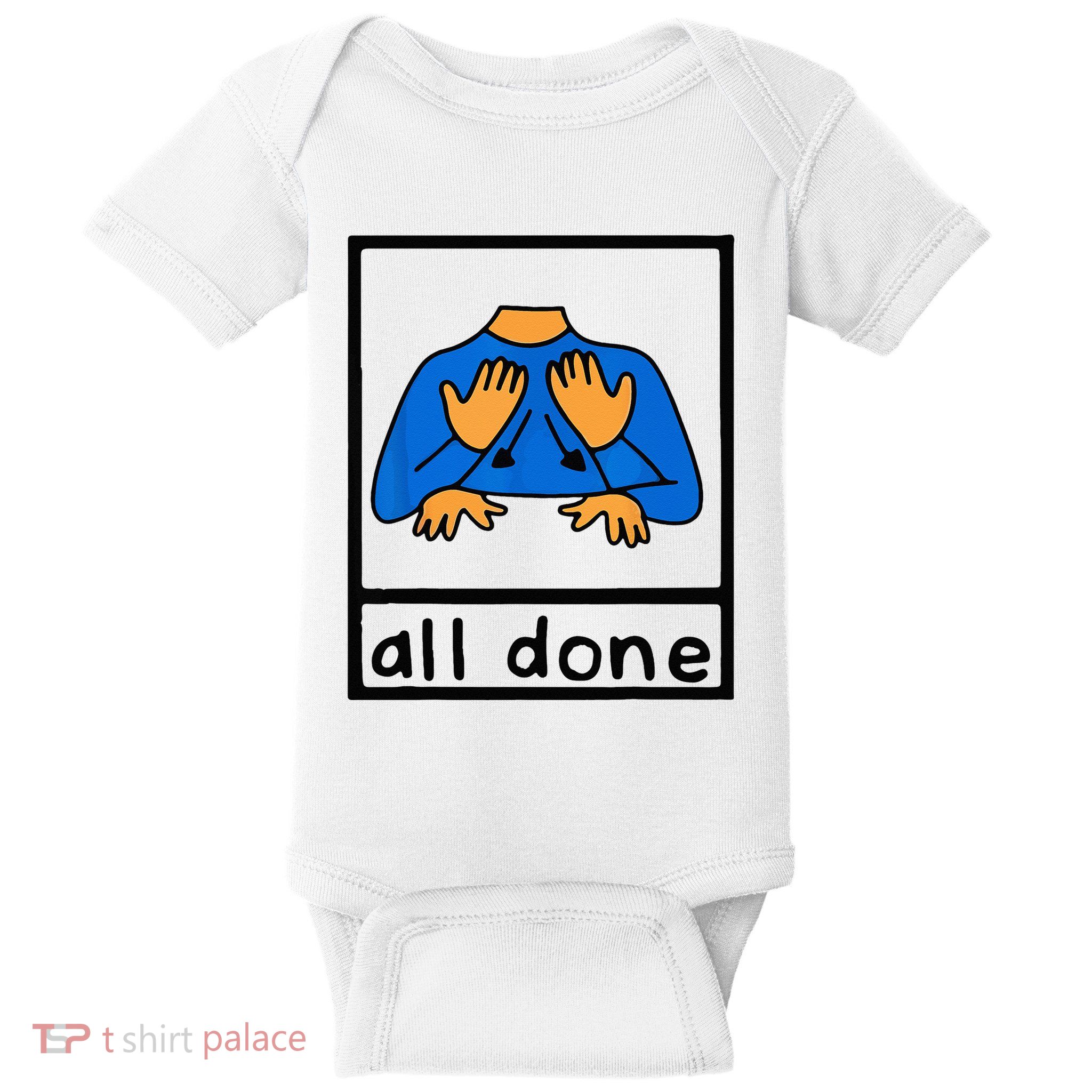 All done sign language speech pathology aac sped teacher Baby Bodysuit