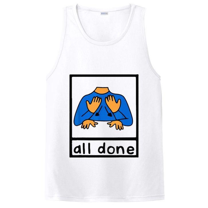All done sign language speech pathology aac sped teacher PosiCharge Competitor Tank
