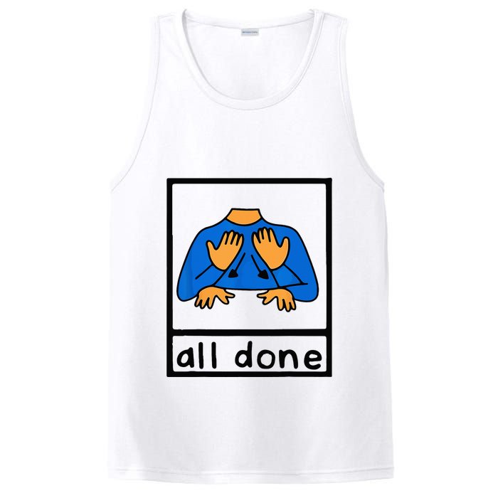 All done sign language speech pathology aac sped teacher PosiCharge Competitor Tank