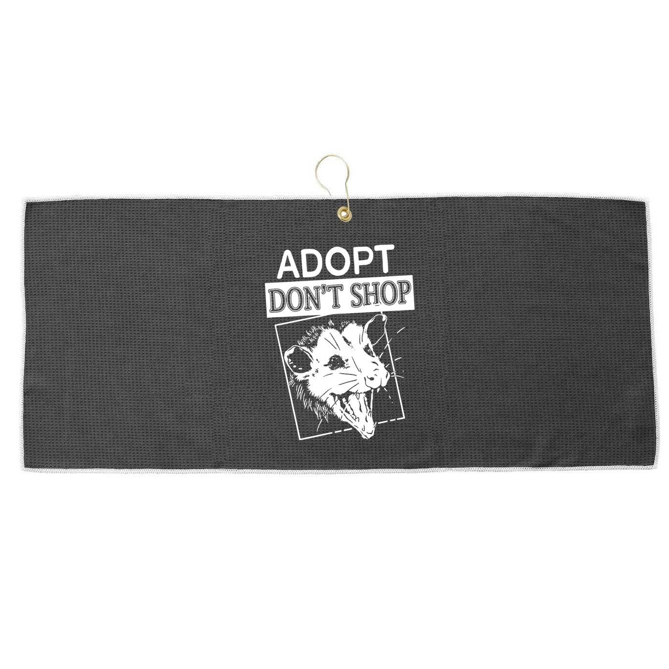 Adopt DonT Shop Large Microfiber Waffle Golf Towel