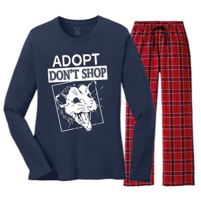 Adopt DonT Shop Women's Long Sleeve Flannel Pajama Set 