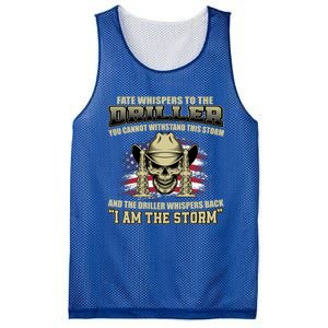 American Driller Saying Proud Oil Rig Worker Drilling Usa Gift Mesh Reversible Basketball Jersey Tank