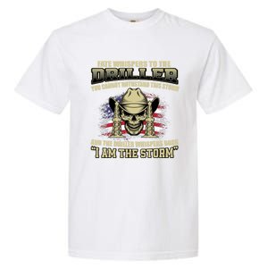 American Driller Saying Proud Oil Rig Worker Drilling Usa Gift Garment-Dyed Heavyweight T-Shirt