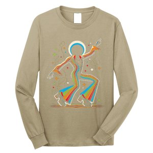 Afro Dancing Soul Music Groove Funky Retro Disco Long Sleeve Shirt