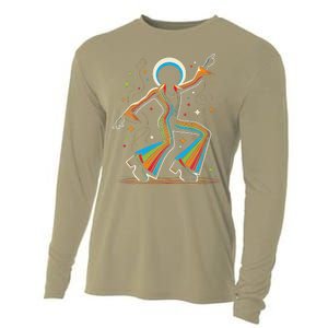 Afro Dancing Soul Music Groove Funky Retro Disco Cooling Performance Long Sleeve Crew