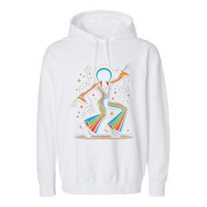 Afro Dancing Soul Music Groove Funky Retro Disco Garment-Dyed Fleece Hoodie