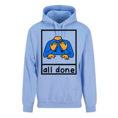 All done sign language speech pathology aac sped teacher  Unisex Surf Hoodie