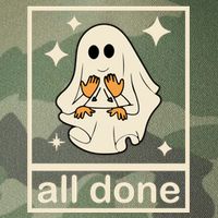 All Done Sign Language Ghost Fall Halloween Legacy Tie Dye Trucker Hat