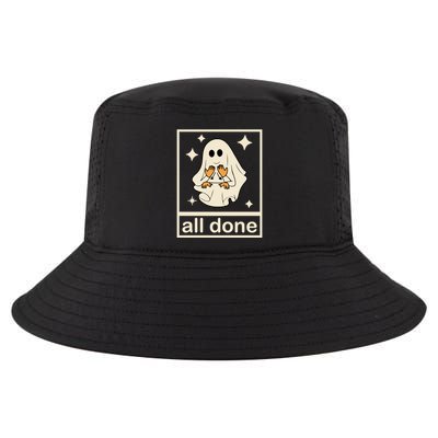All Done Sign Language Ghost Fall Halloween Cool Comfort Performance Bucket Hat