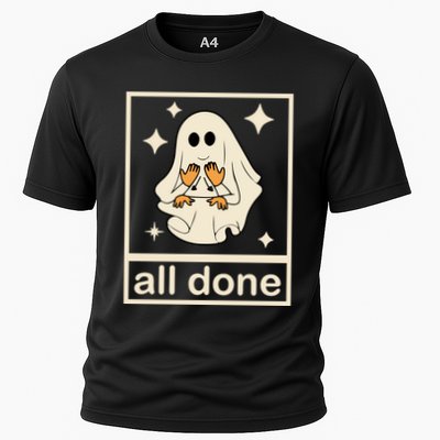 All Done Sign Language Ghost Fall Halloween Performance Shirt