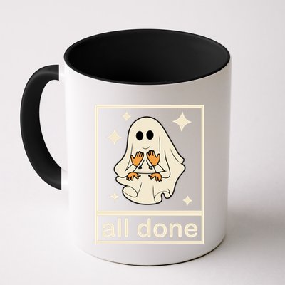 All Done Sign Language Ghost Fall Halloween Mug