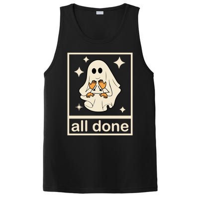 All Done Sign Language Ghost Fall Halloween PosiCharge Competitor Tank