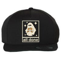 All Done Sign Language Ghost Fall Halloween Wool Snapback Cap
