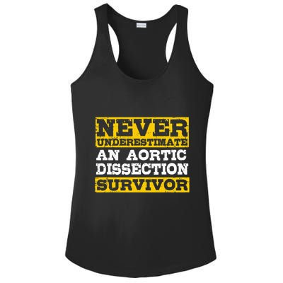 Aortic Dissection Survivor Recovery Get Well Ladies PosiCharge Competitor Racerback Tank
